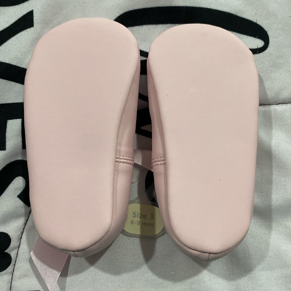 Baby Girls Soft Sole Ballet Flats, Created for Macy's Sz 3 Like New - Picture 4 of 8